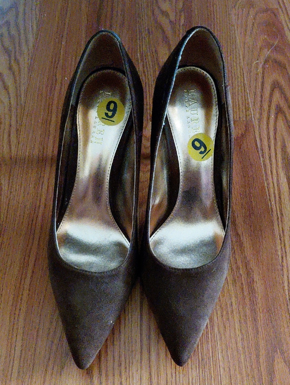 Ralph Lauren Chocolate Brown Pointed Toe Suede Pumps